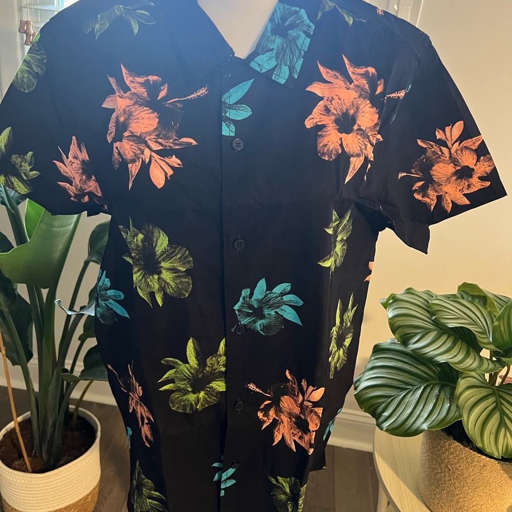 Floral Print Men's Shirt